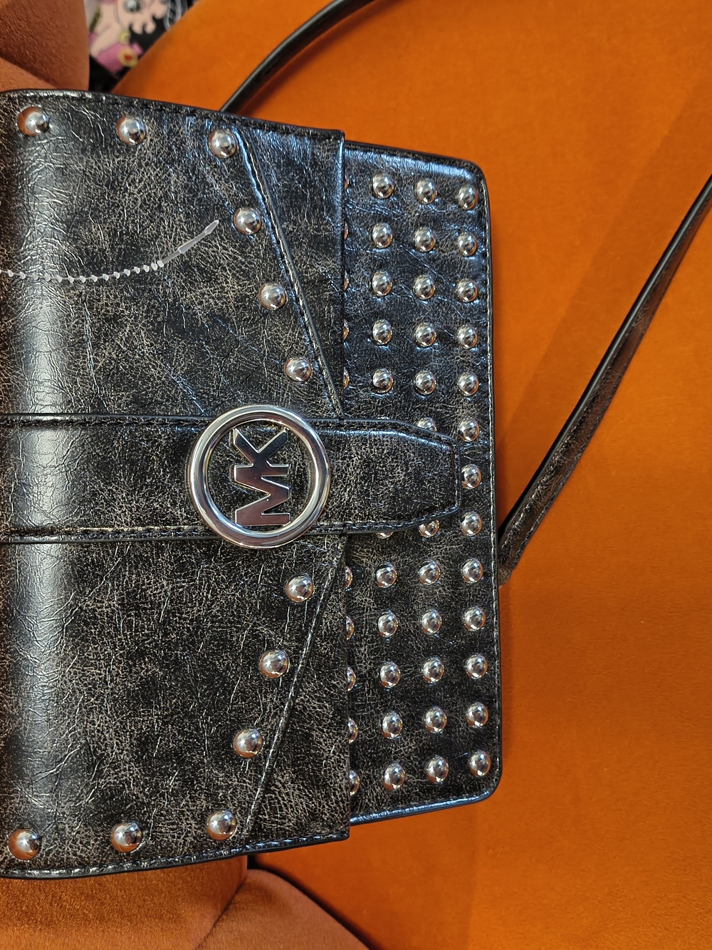 Michael Kors Black Studded Crossbody